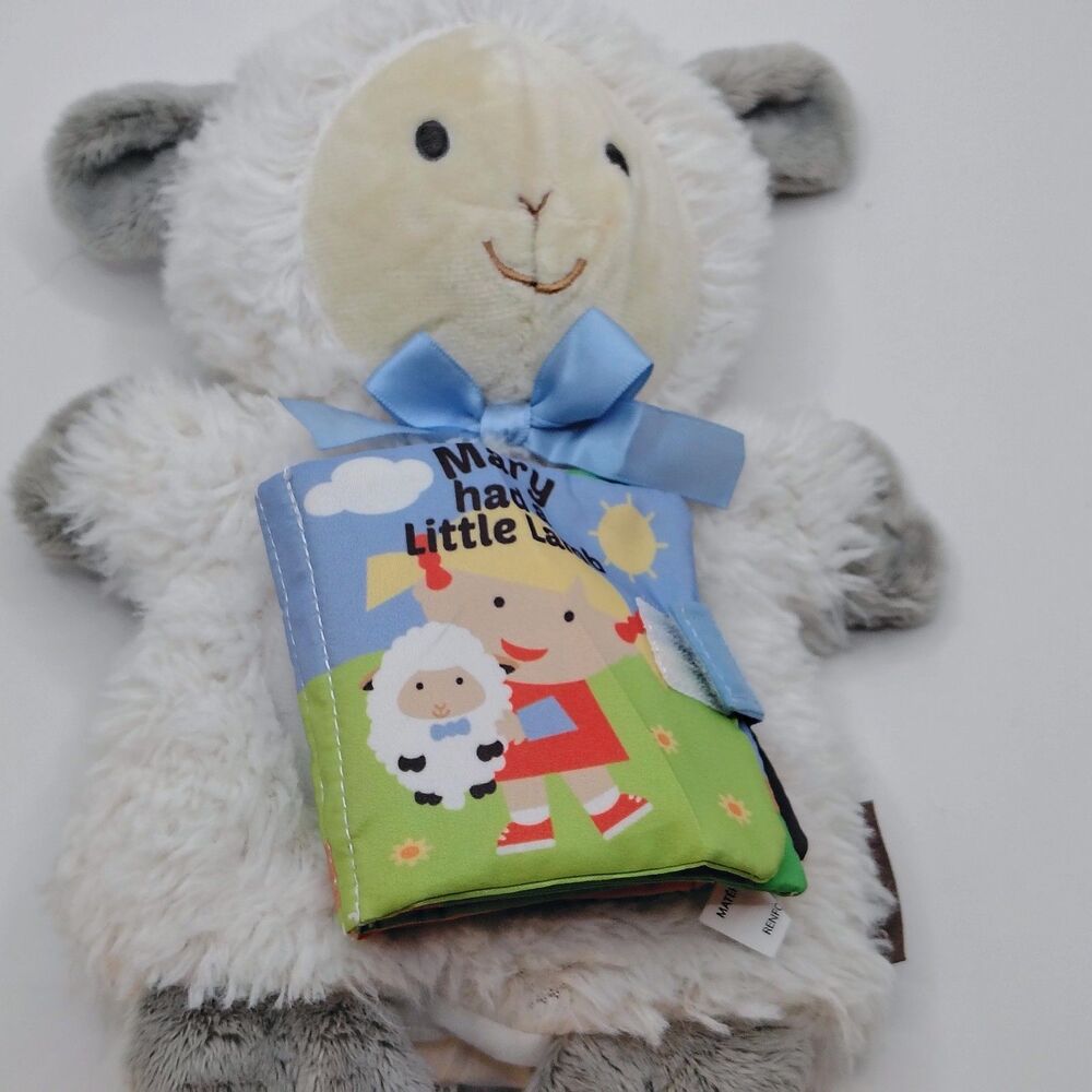 Lamb Puppet Demdaco w/ Book  Mary Had a Little Lamb Plush